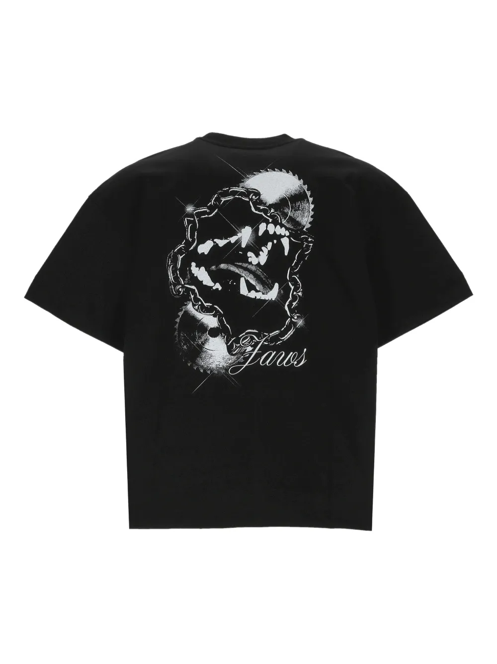Jaws Round-neck Graphic T-shirt In Black