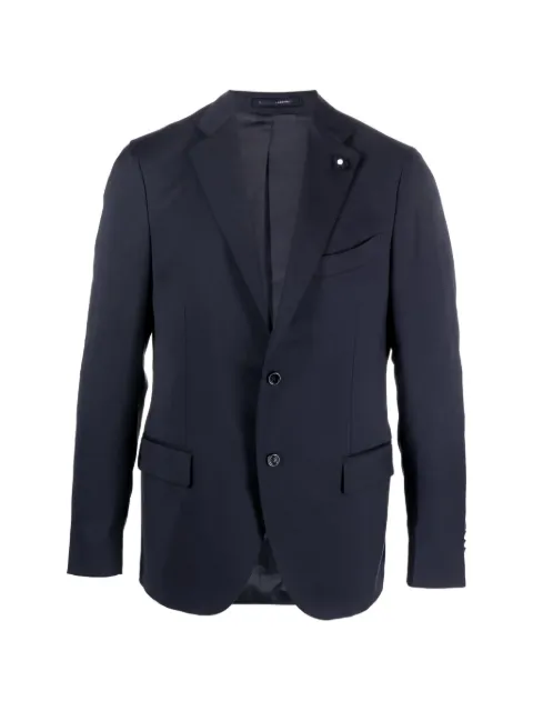 Lardini flower-patch single-breasted blazer