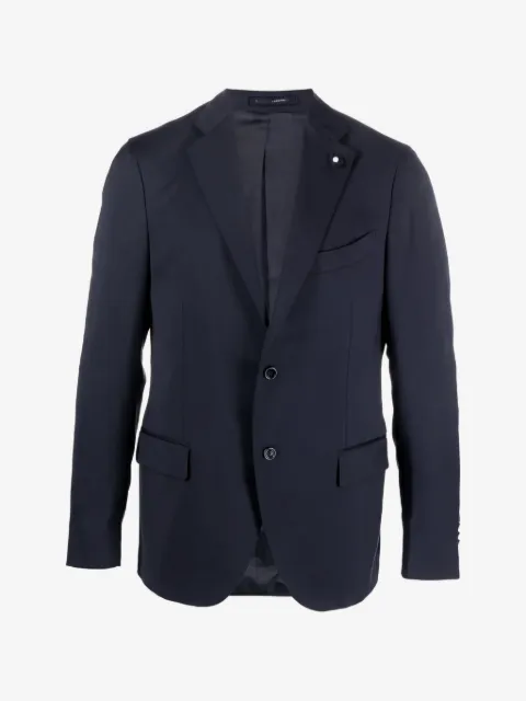 Lardini flower-patch single-breasted blazer