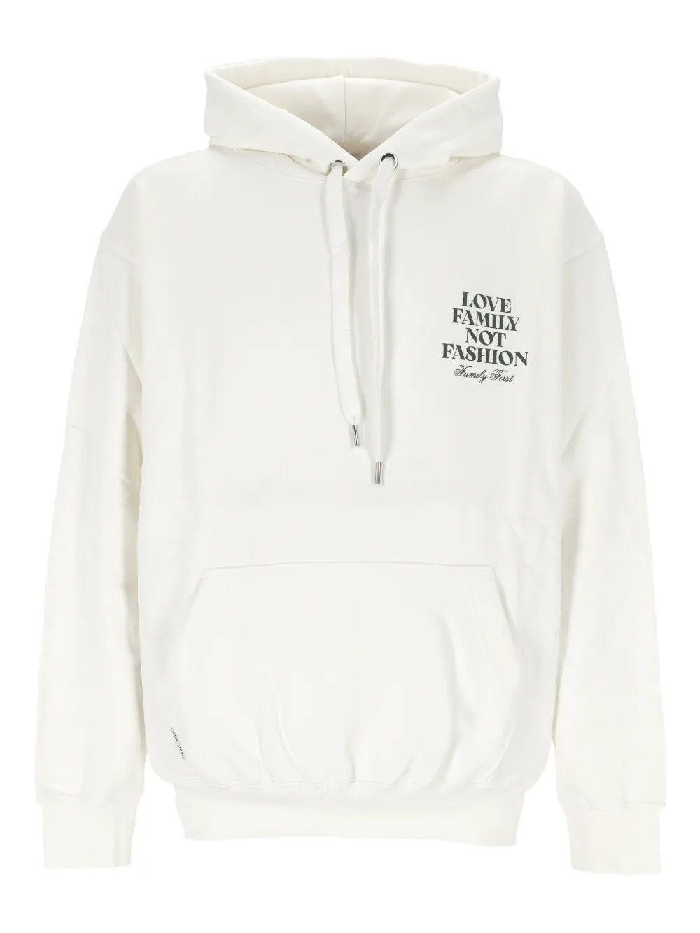 Family First kangaroo-pocket hoodie - Bianco