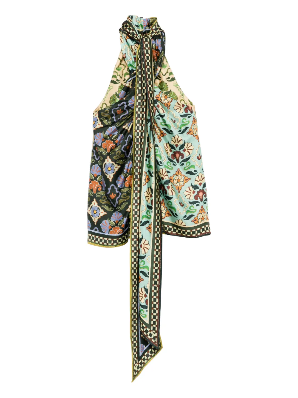 ALEMAIS geometric-pattern blouse - Blu