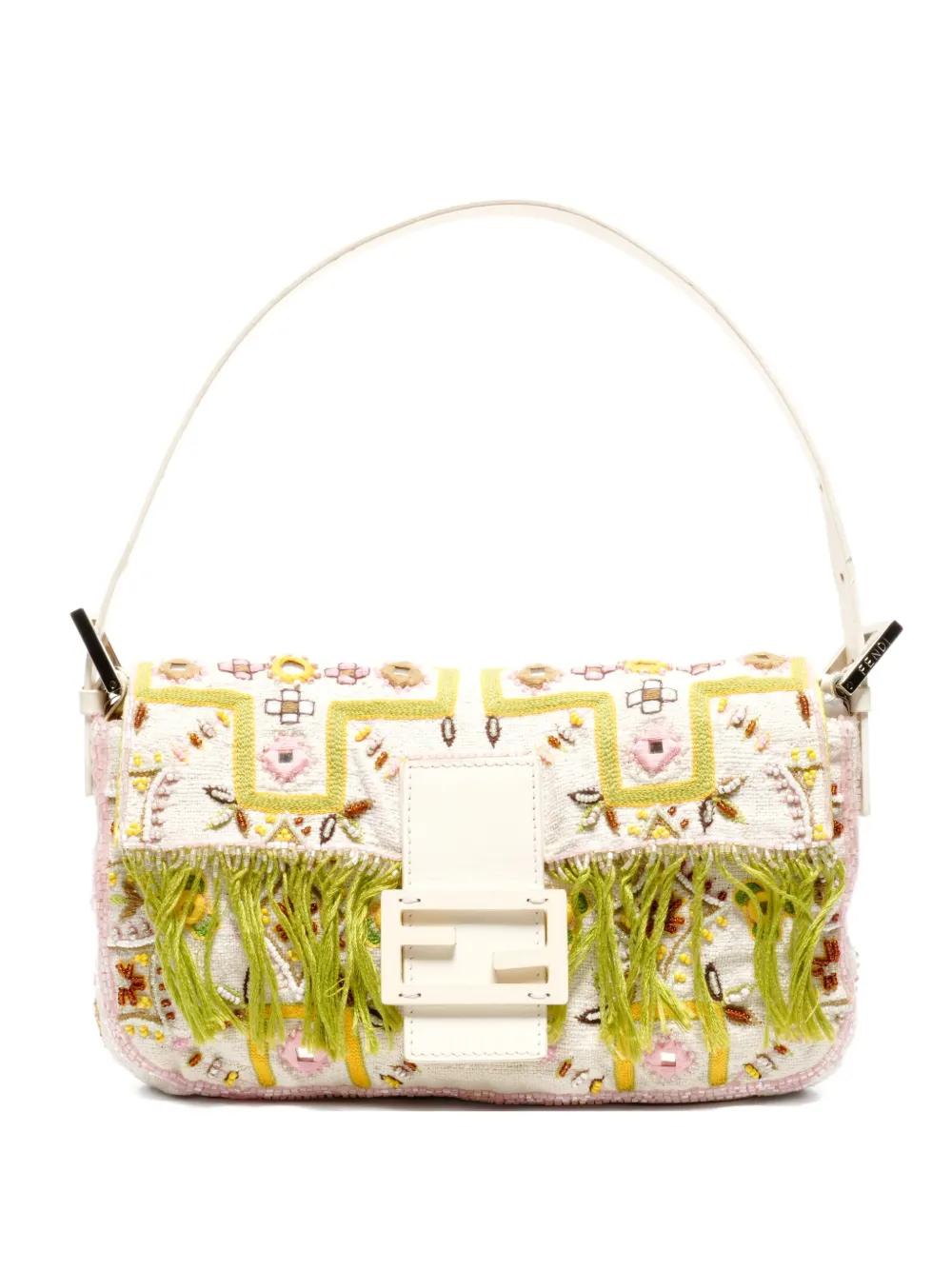 Fendi Pre-Owned 2000-2015 bead-embroidered shoulder bag - Toni neutri