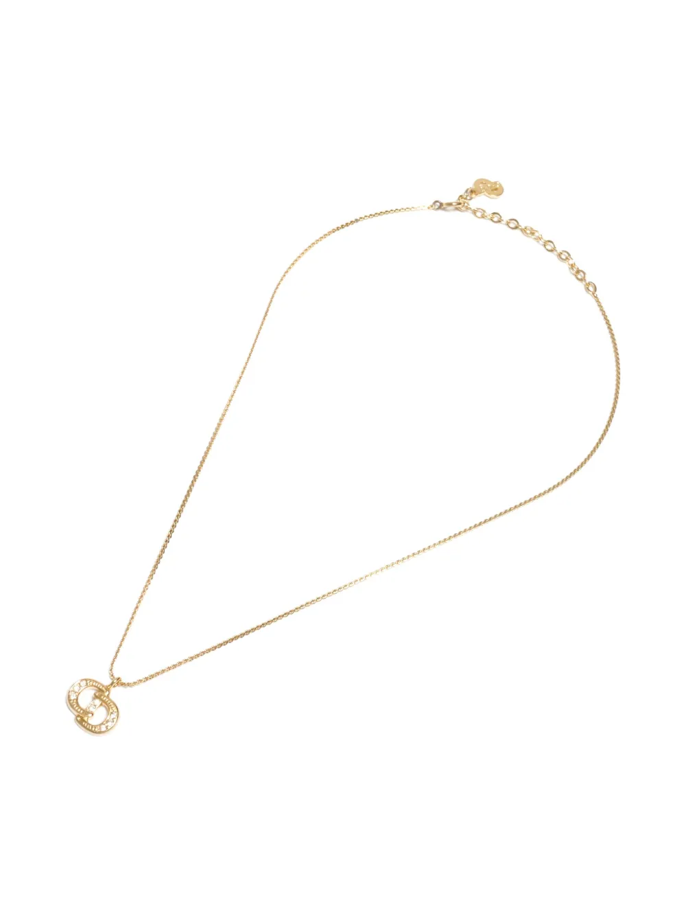 Christian Dior Pre-Owned 1980-1990s CD-logo necklace - Oro