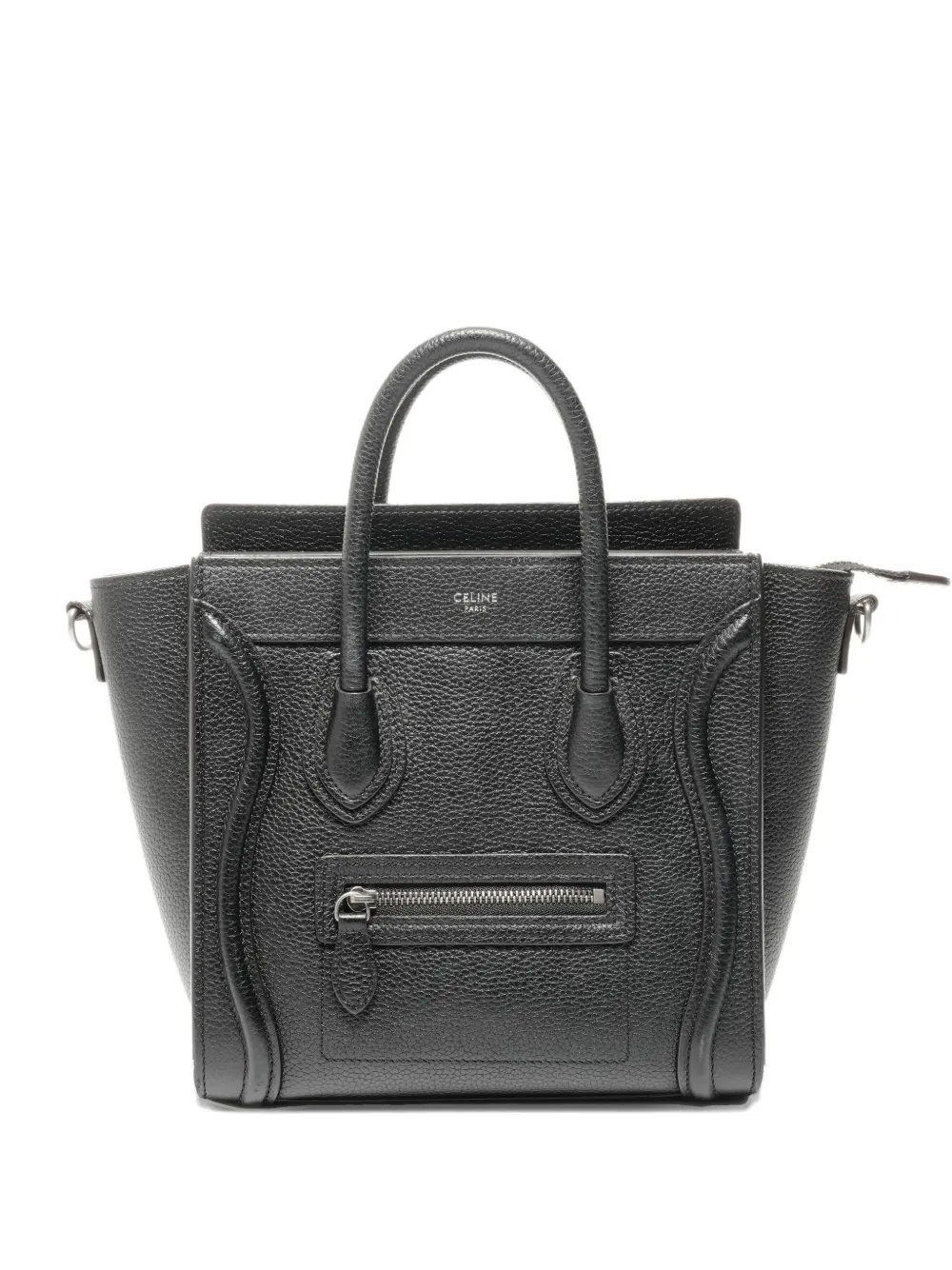 Celine Pre-Owned 2015 top-handle leather bag - Nero