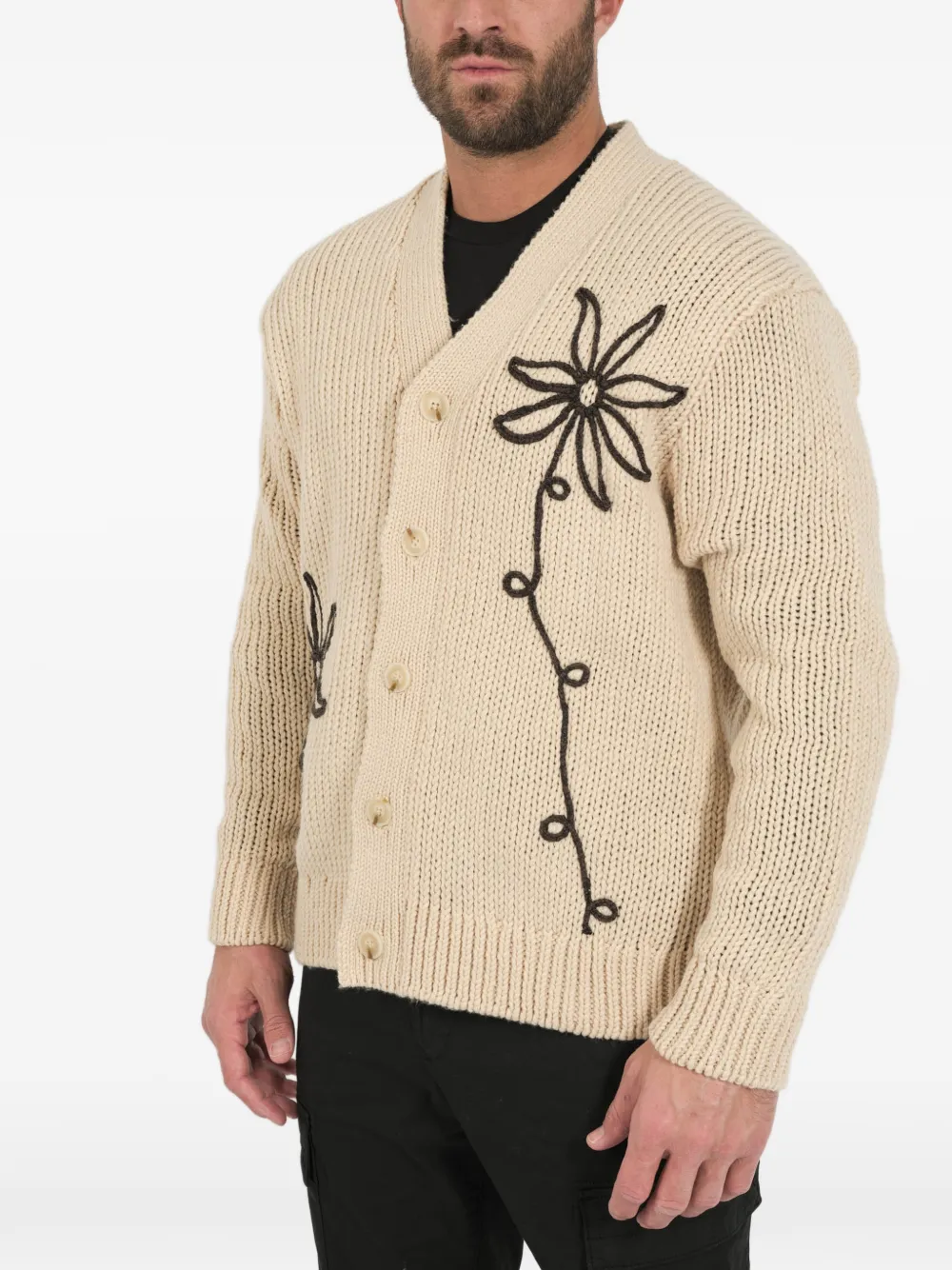 NN07 미카 플로럴 자수 V넥 재킷 | 가디건 | Image 2