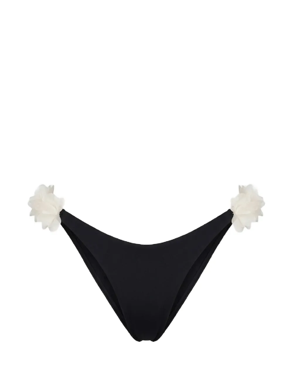 La Reveche Slip bikini a fiori - Nero