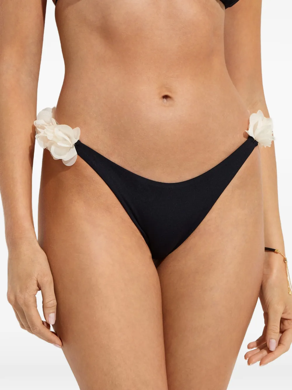 La Reveche Bikinislip met bloemenprint Zwart