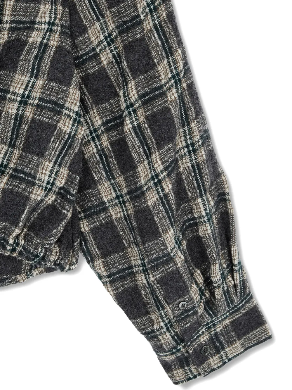 TOMBOY Geruit blouse met elastische afwerking Grijs