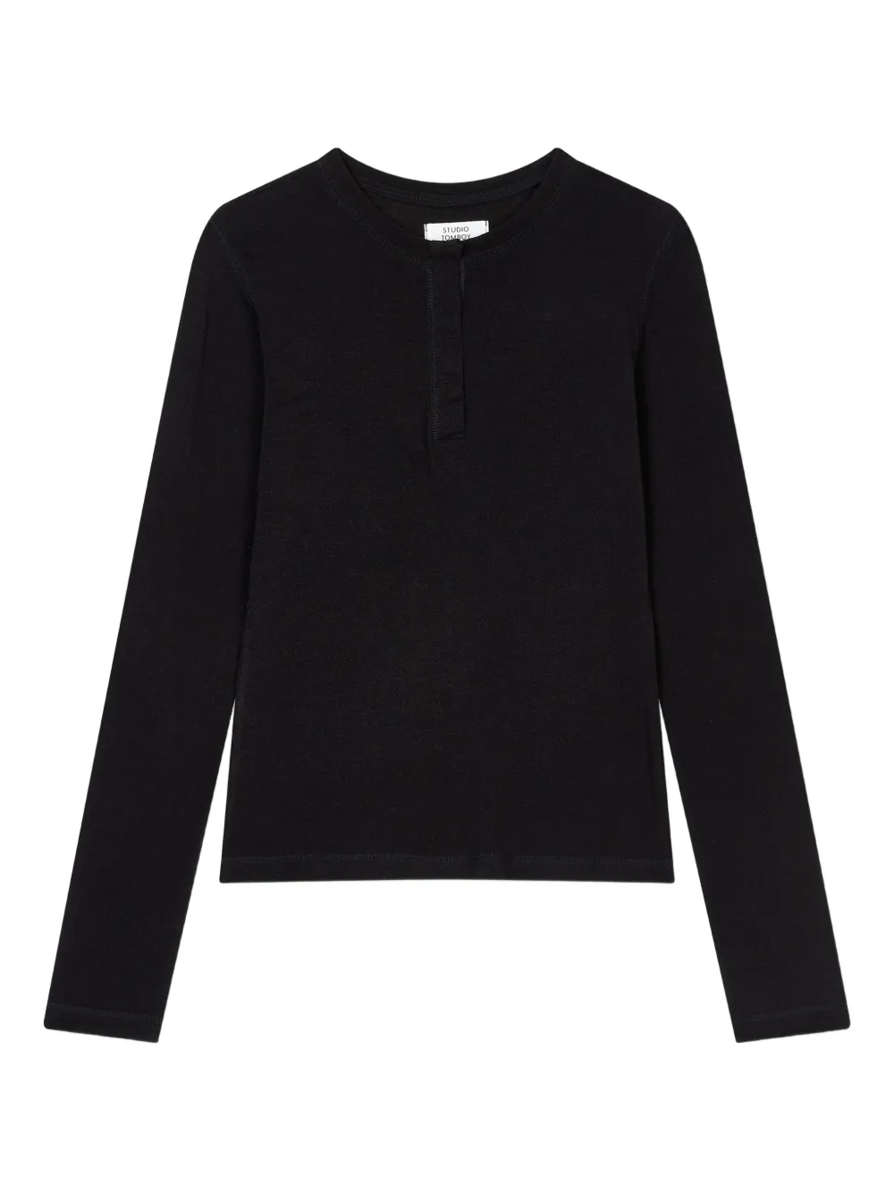 TOMBOY henley long-sleeved top - Nero