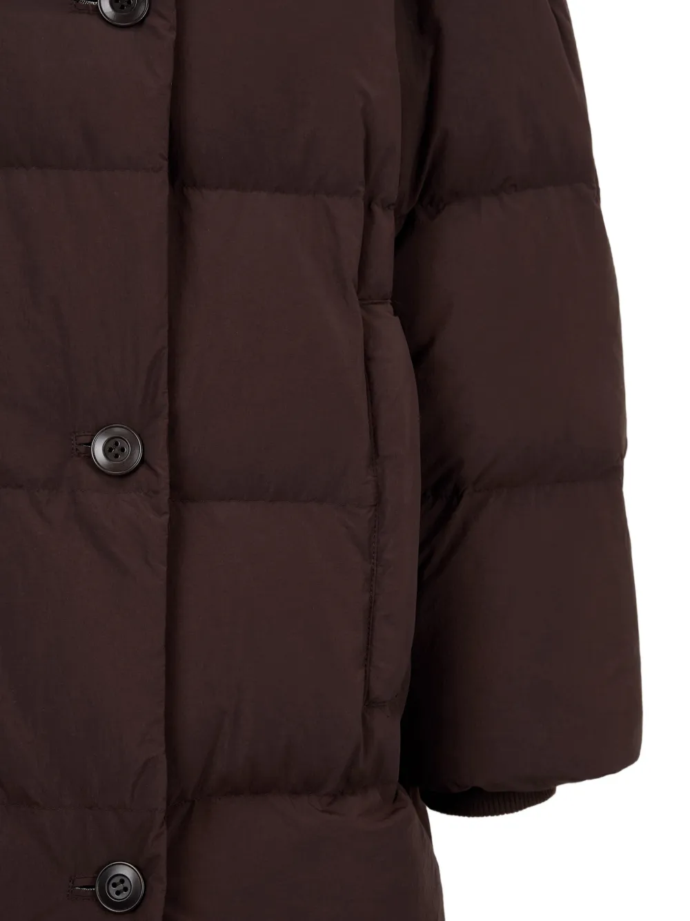 TOMBOY Donsjack met enkele rij knopen Bruin