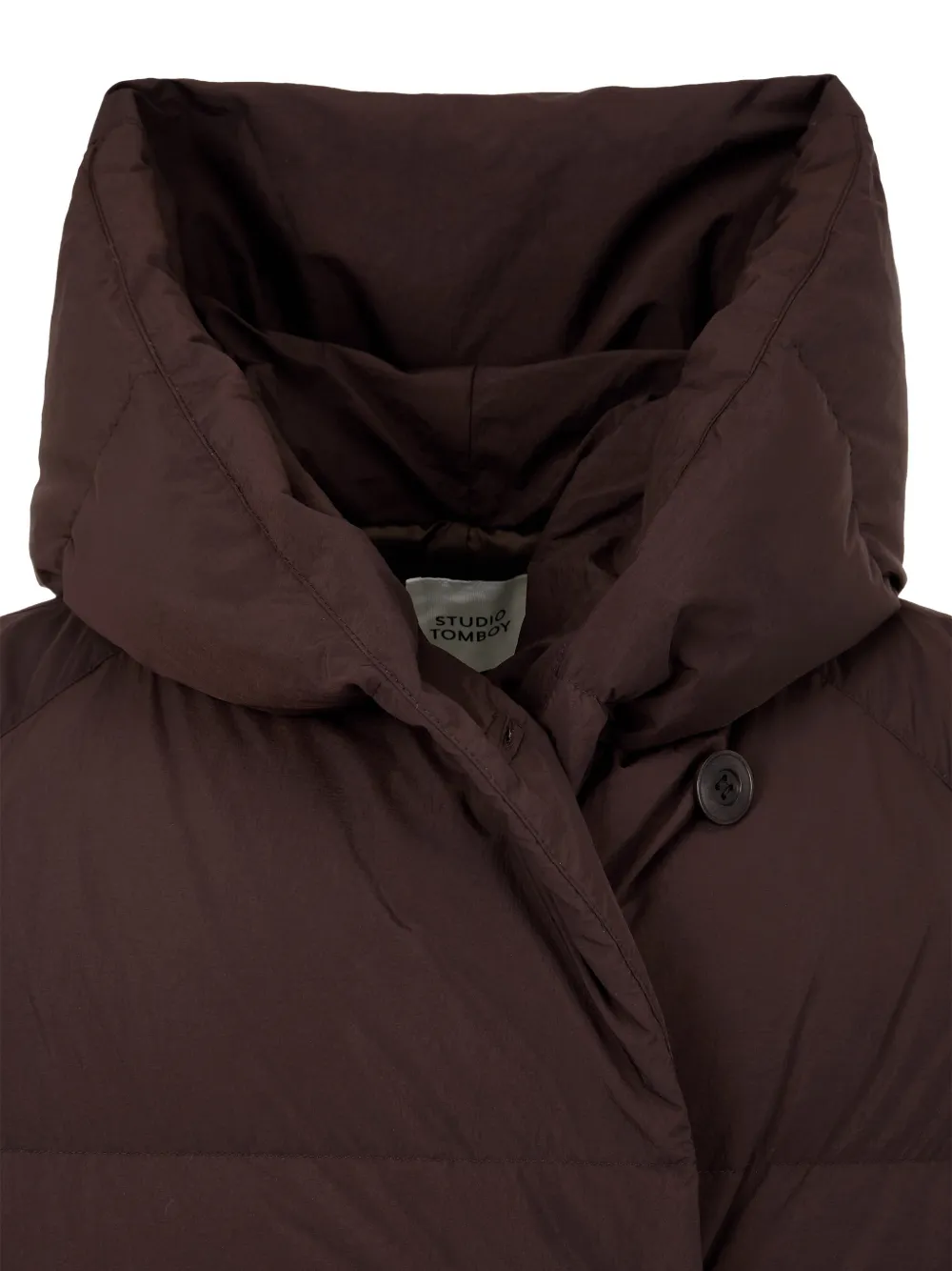  Tomboy Single-breasted Puffer Jacket - Brown 