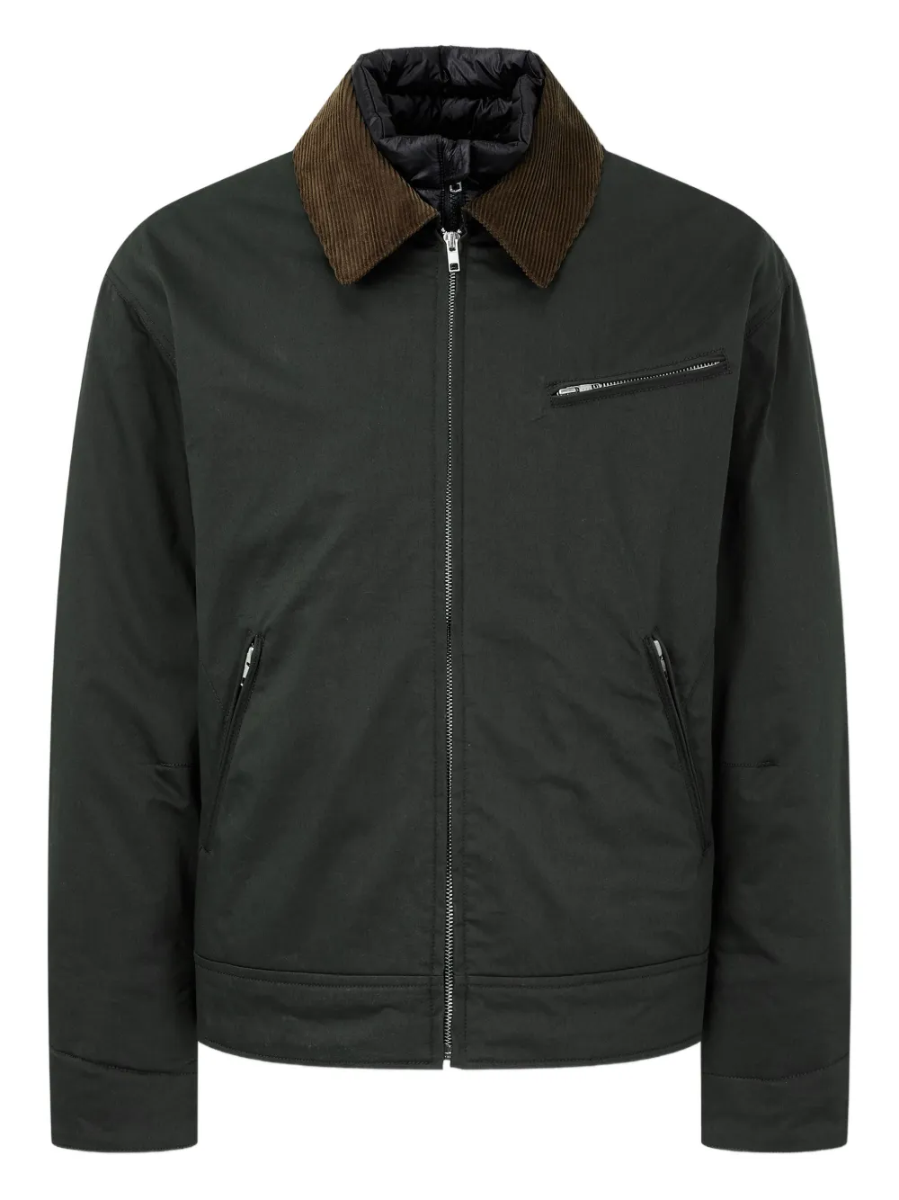 TOMBOY Detroit corduroy-collar puffer jacket - Grün