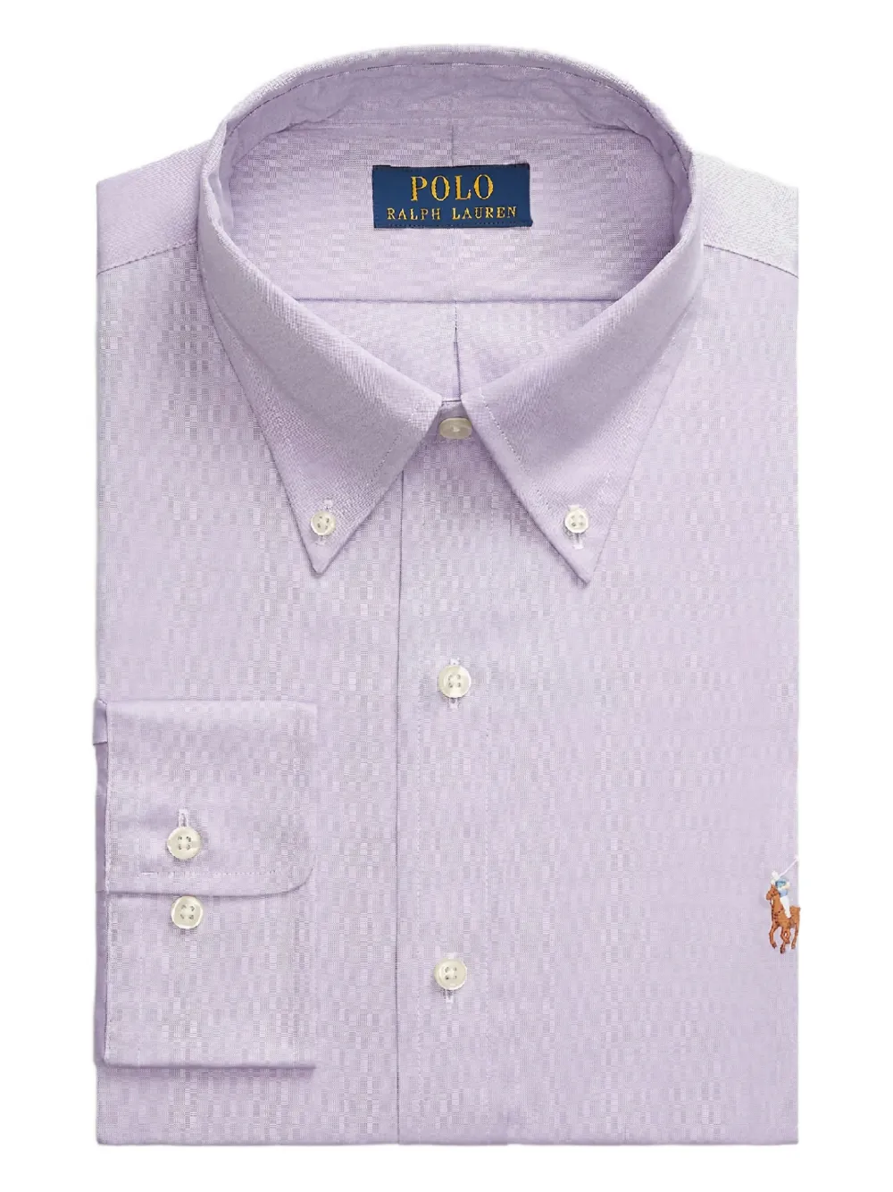 Polo Ralph Lauren point-collar logo-embroidered shirt - Viola