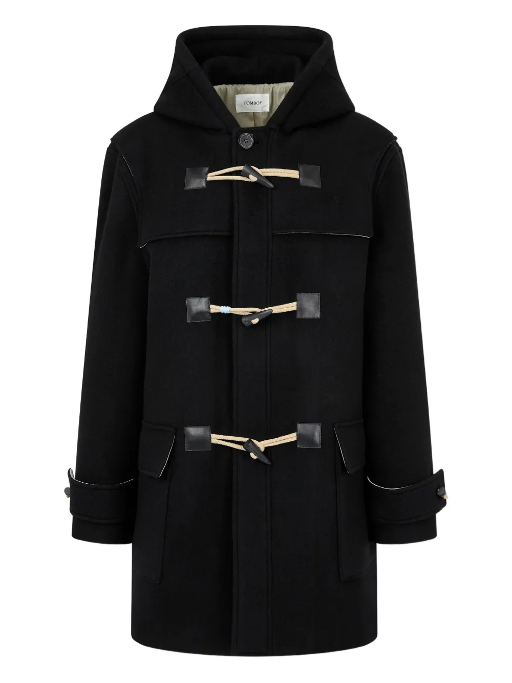 TOMBOY toggle hooded coat - Black