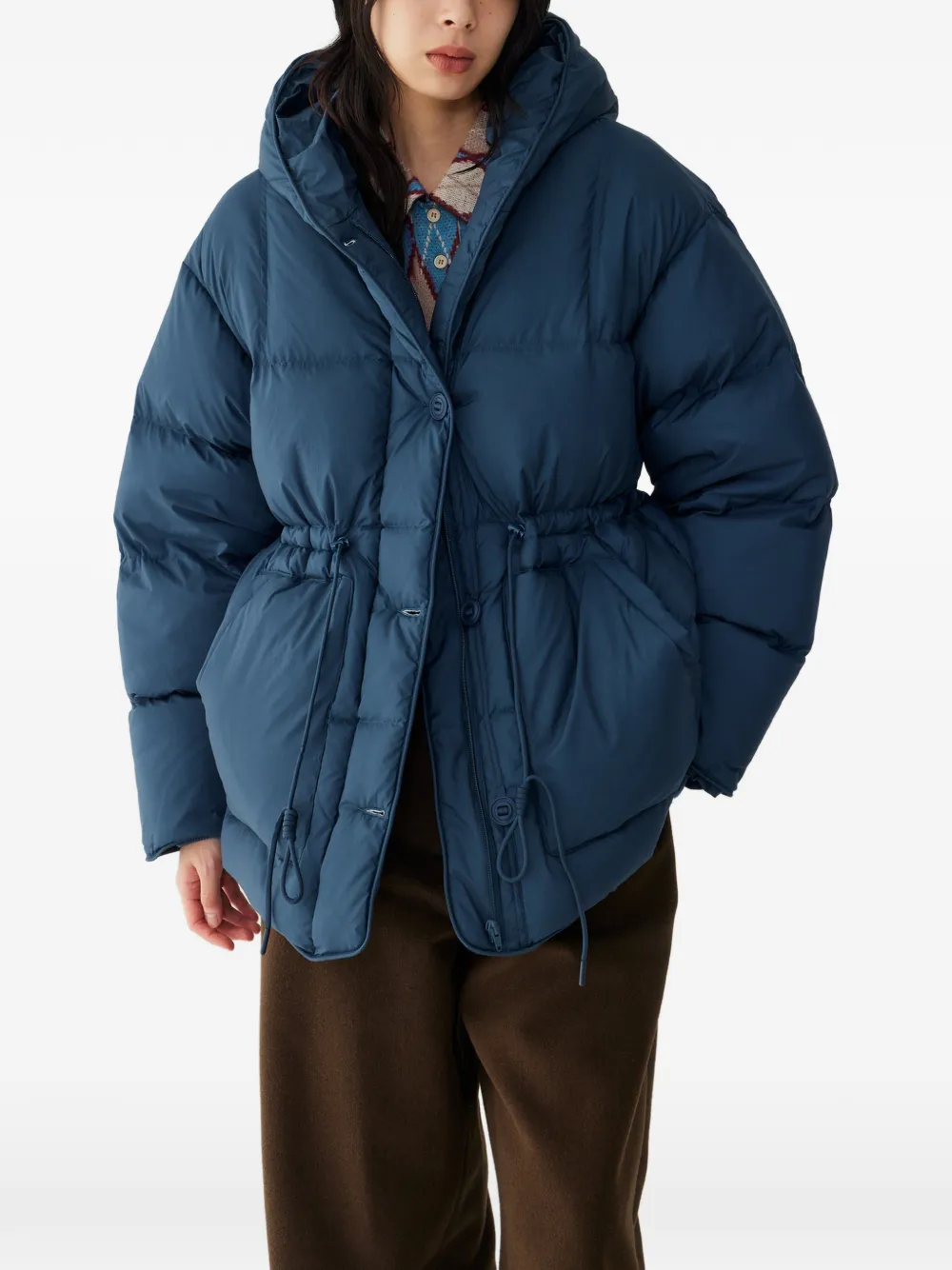  Tomboy Plumífero Con Capucha - Azul 