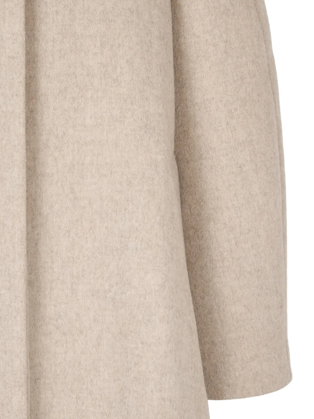 Single-Breasted Flared-Hem Coat