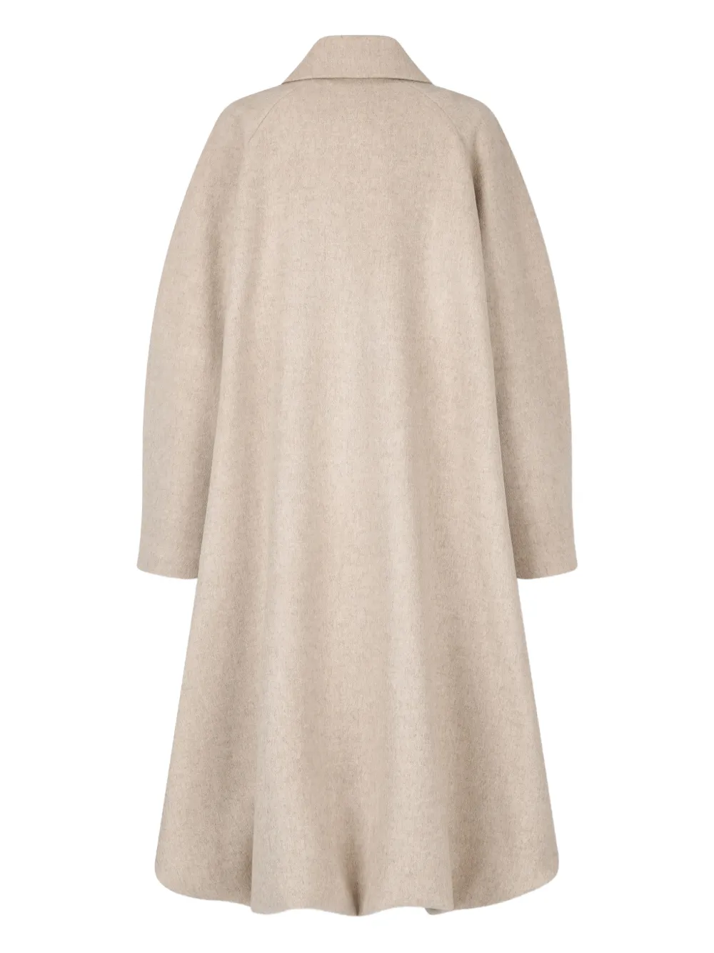 Single-Breasted Flared-Hem Coat