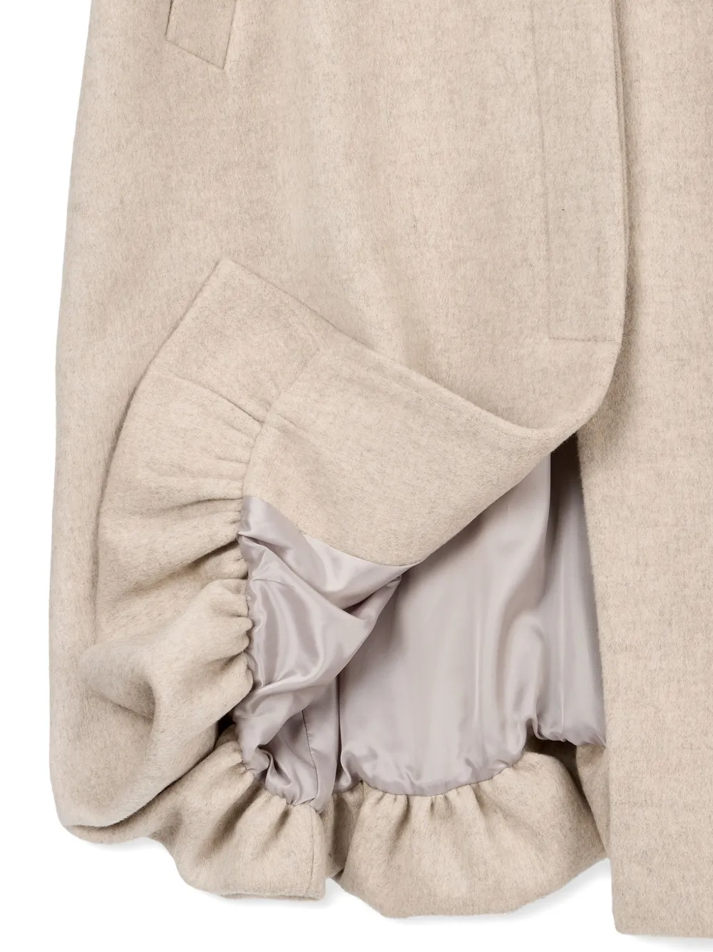 Single-Breasted Flared-Hem Coat