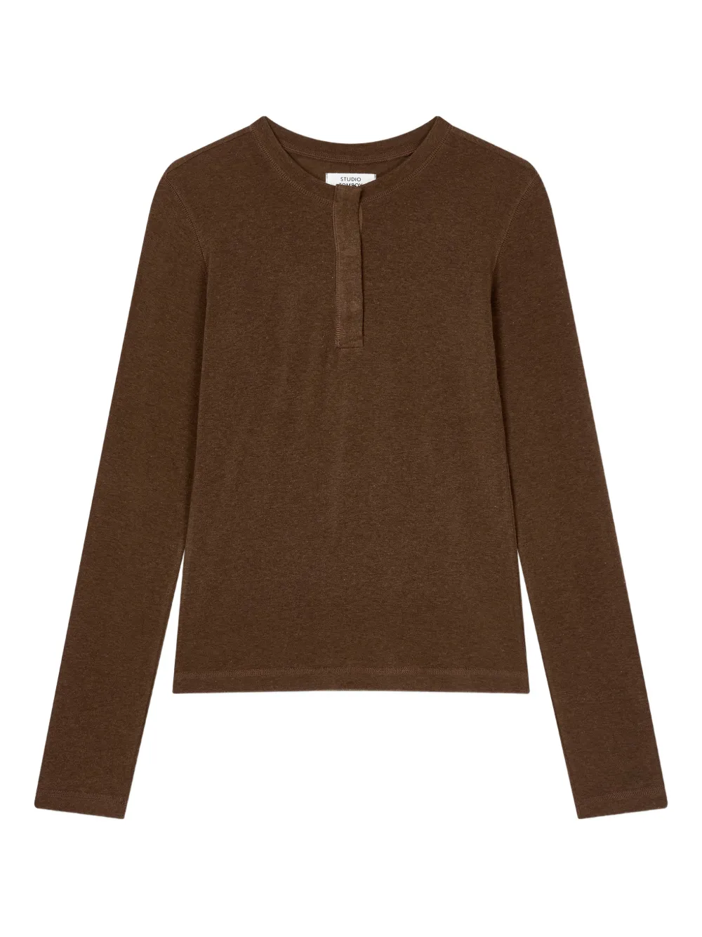 TOMBOY button long-sleeve top - Marrone