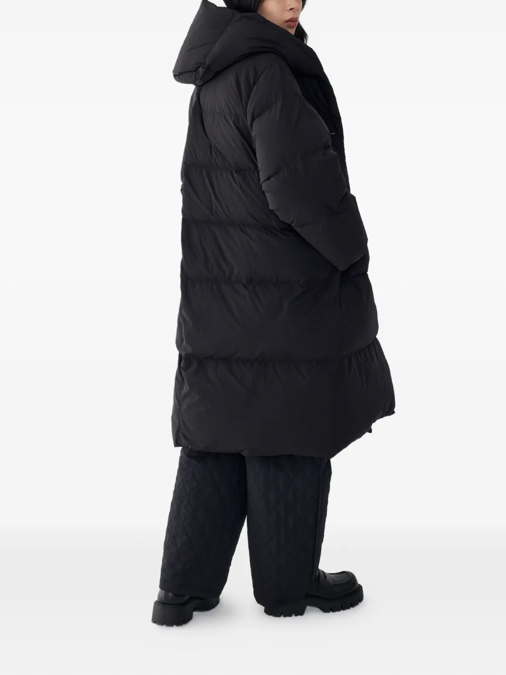  Tomboy Single-breasted Puffer Jacket - Black 