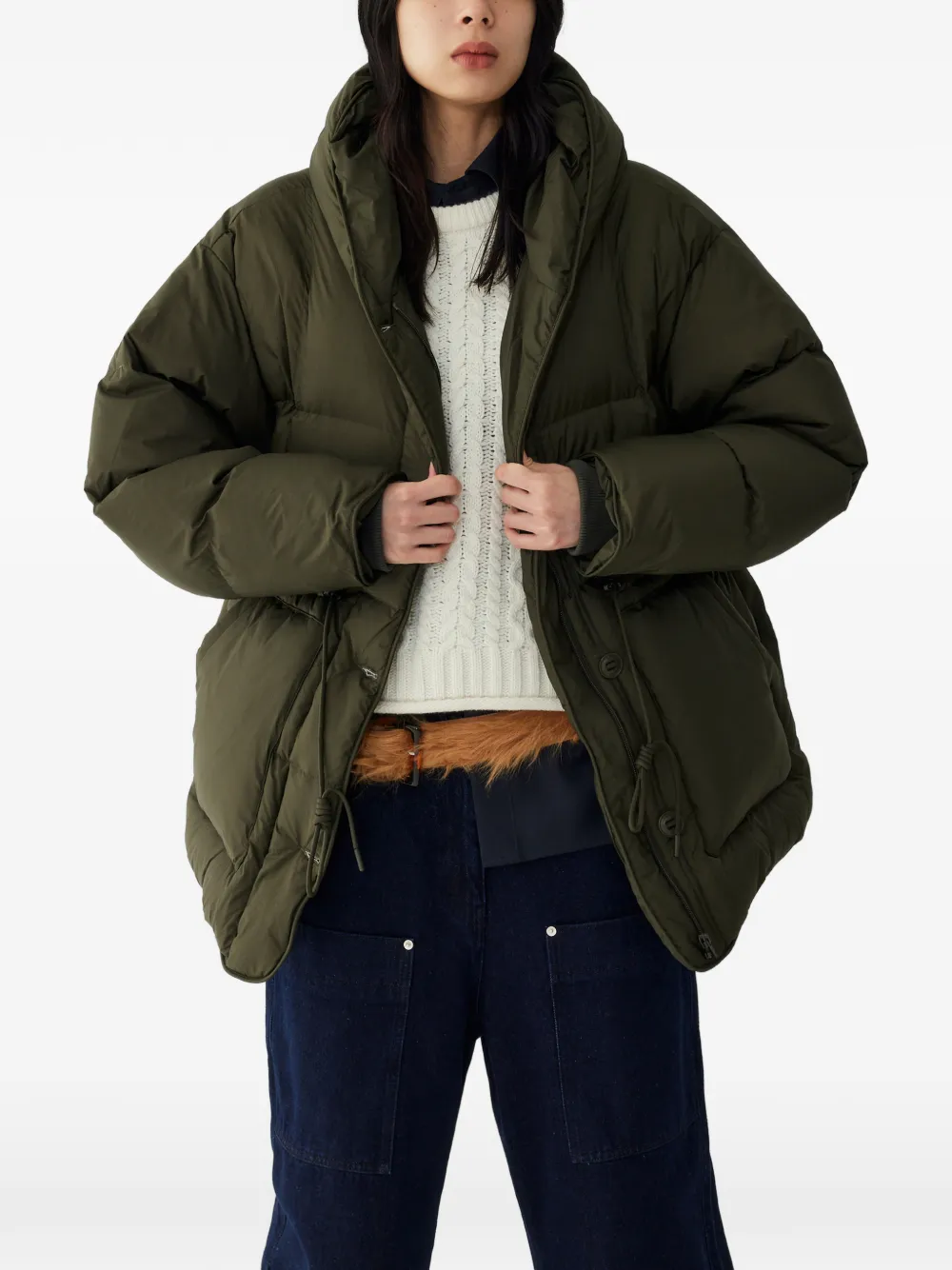  Tomboy Plumífero Con Capucha - Verde 