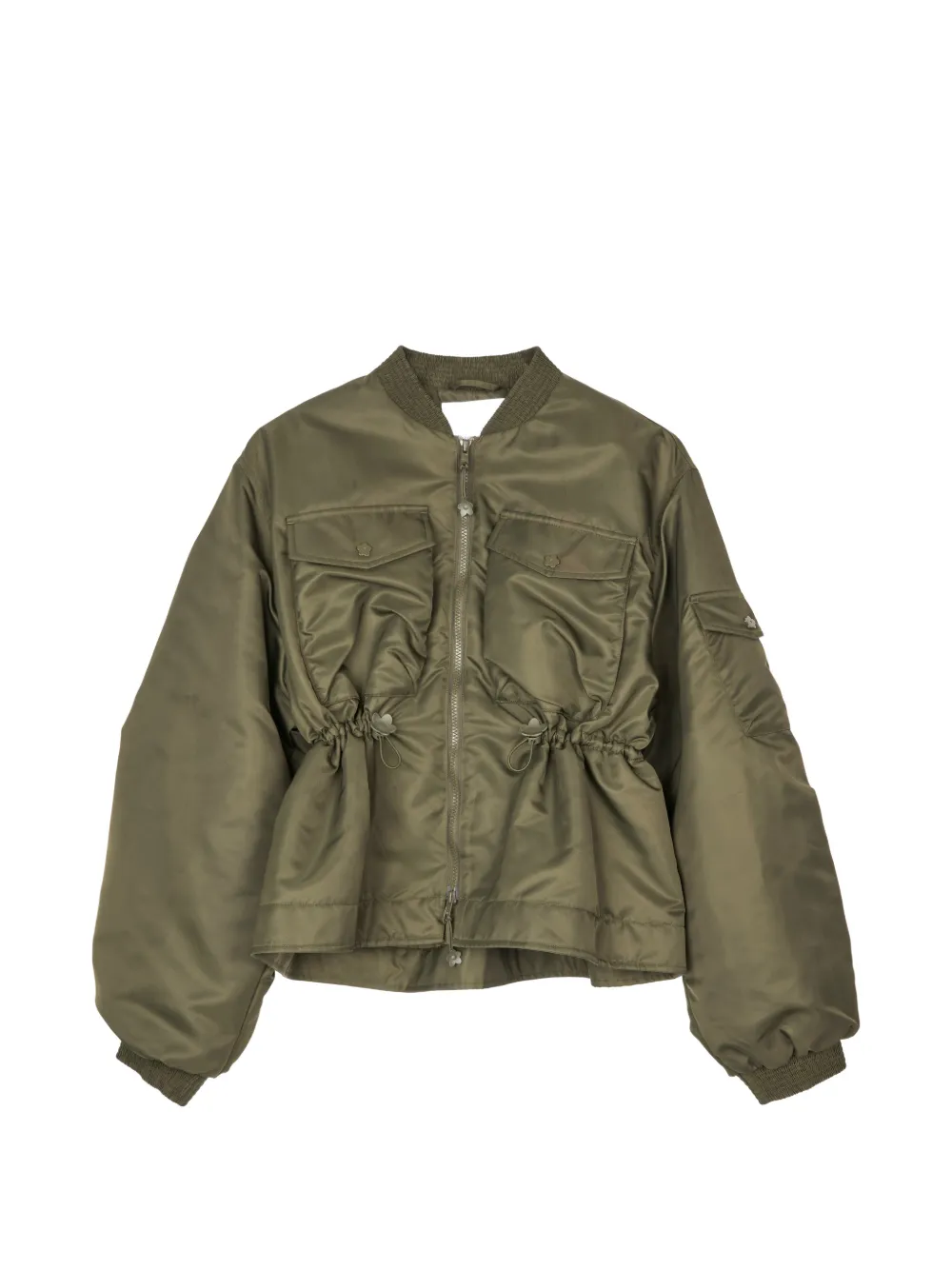 Cecilie Bahnsen Birdie drawstring pocket jacket - Verde