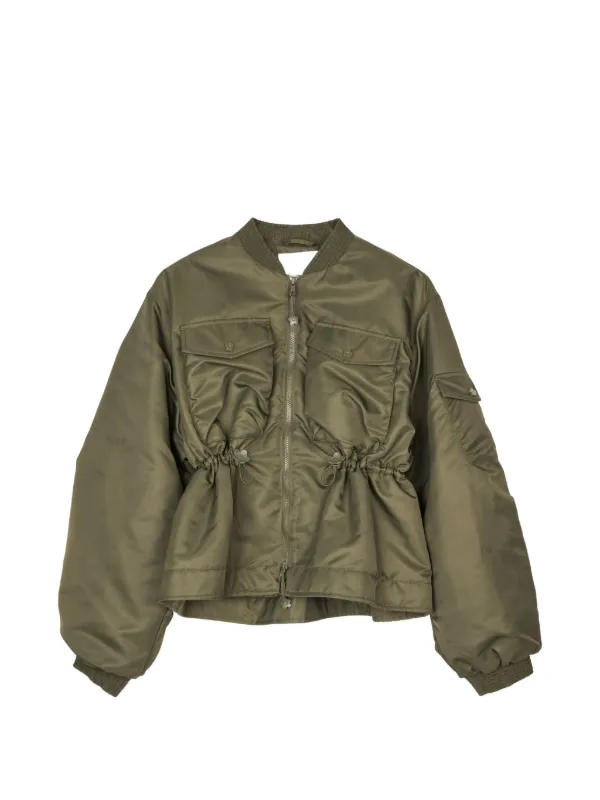 Cecilie Bahnsen Birdie Drawstring Pocket Jacket in Green