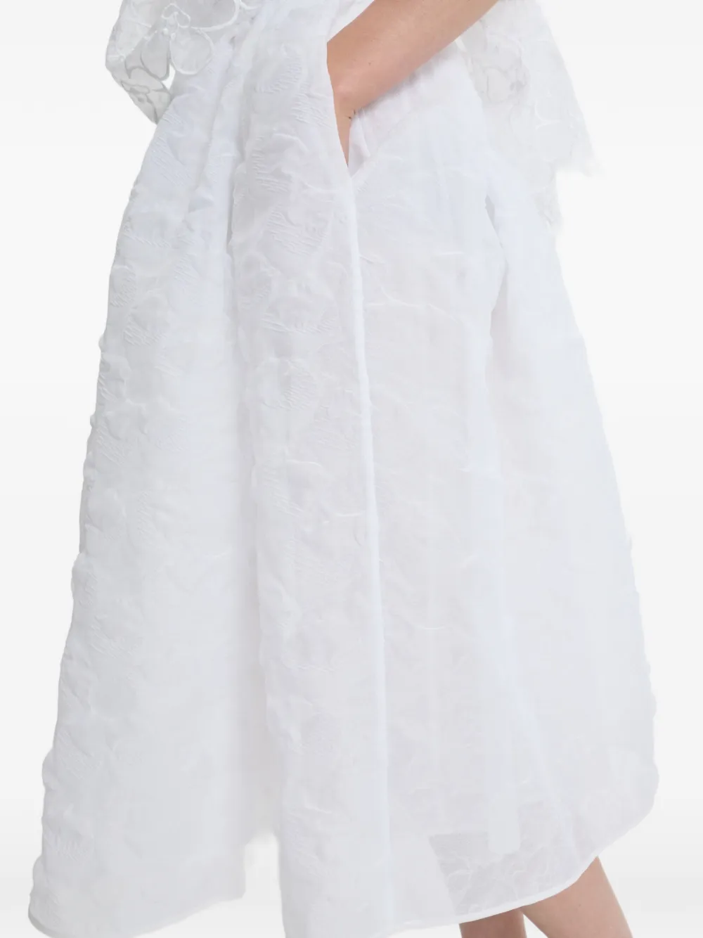 Cecilie Bahnsen Mala white midi skirt - Wit