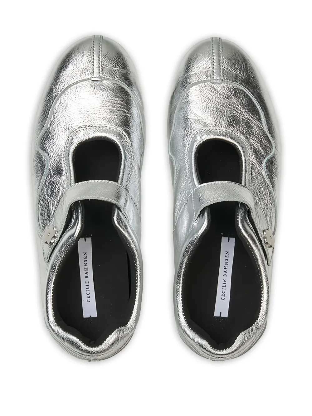 Cecilie Bahnsen Cosmo sneakers met bloemdetail Zilver