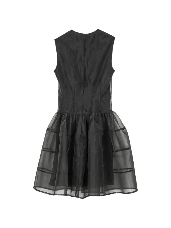 Cecilie Bahnsen Claudie Panelled Mini Dress | Black