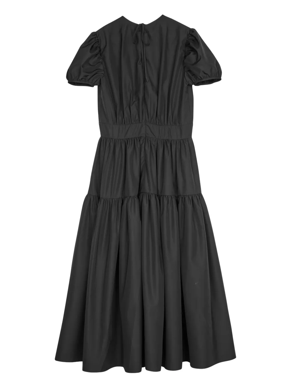 Cecilie Bahnsen Cilia midi-jurk met gesmockt detail - Zwart