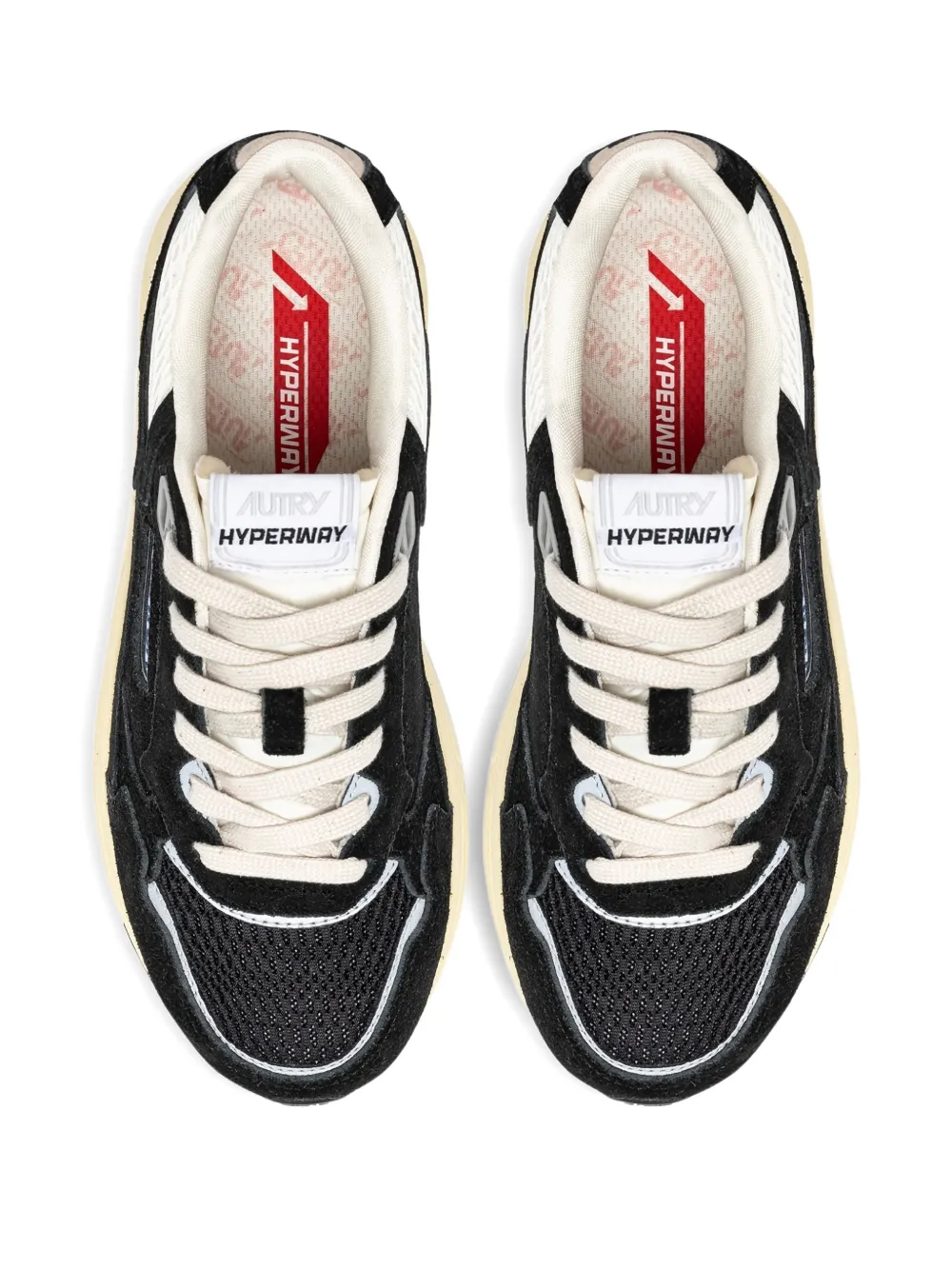 Autry Hyperway suède sneakers met vlakken Zwart