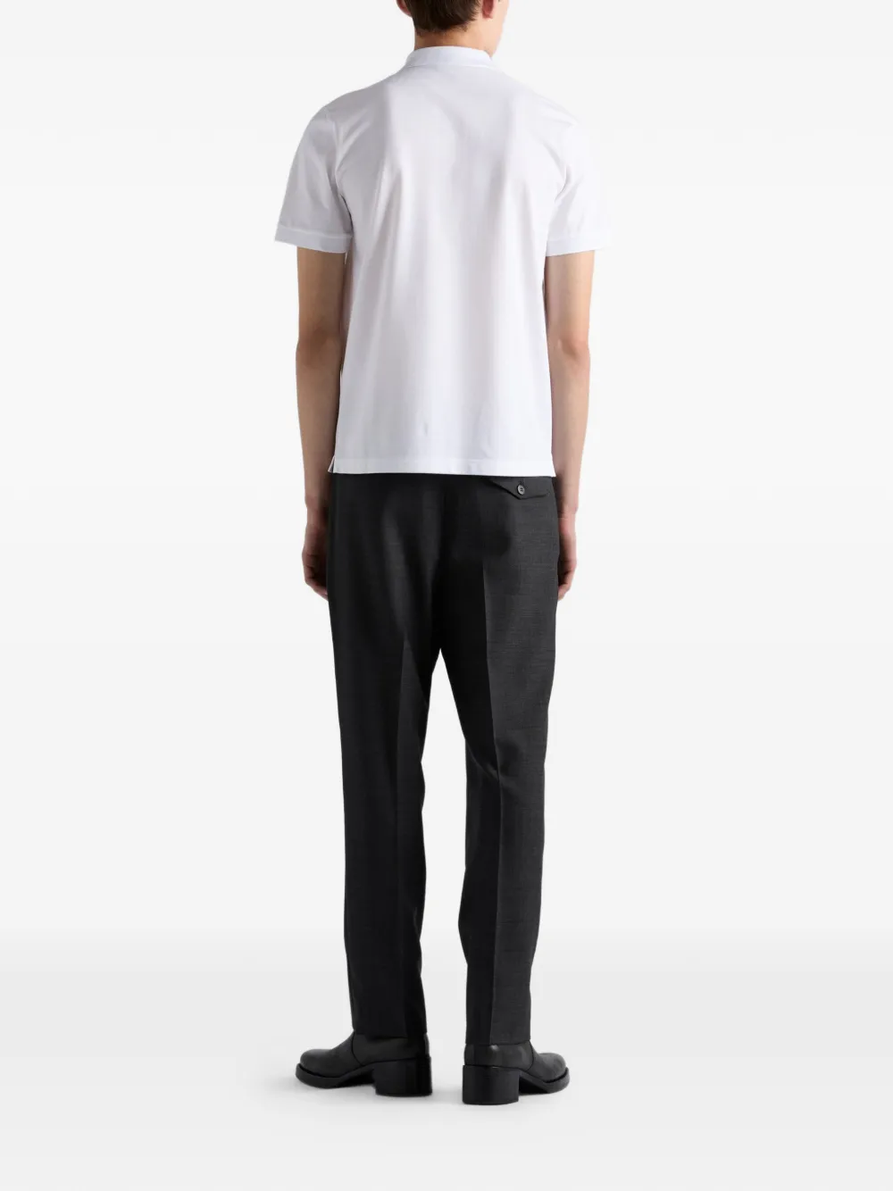  Prada Piqué Polo Shirt - White 
