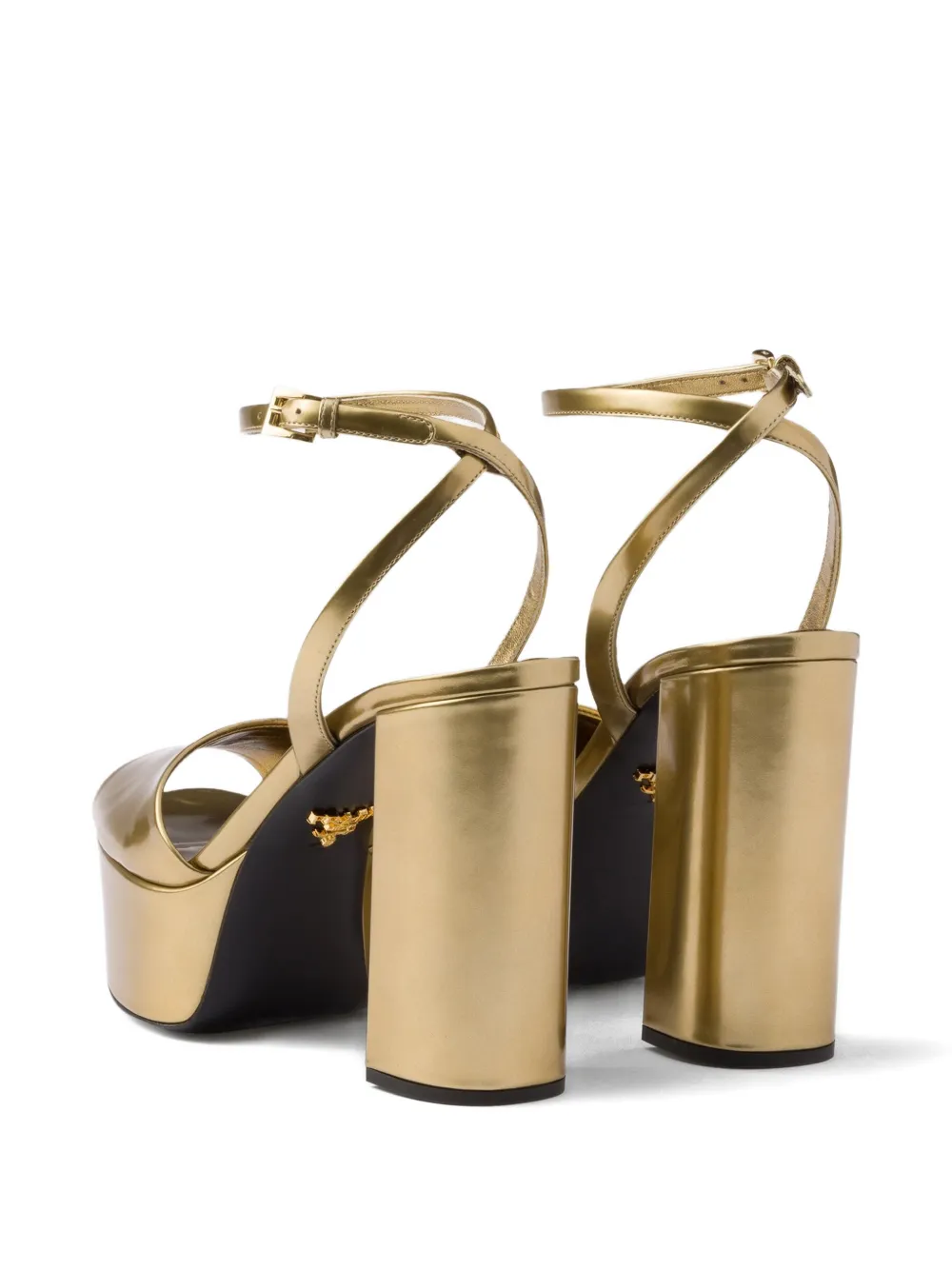 Prada Sandalen met plateauzool Goud