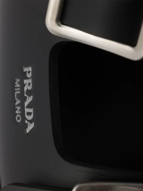 Prada ラバーストラップ サンダル | ブラック | FARFETCH JP