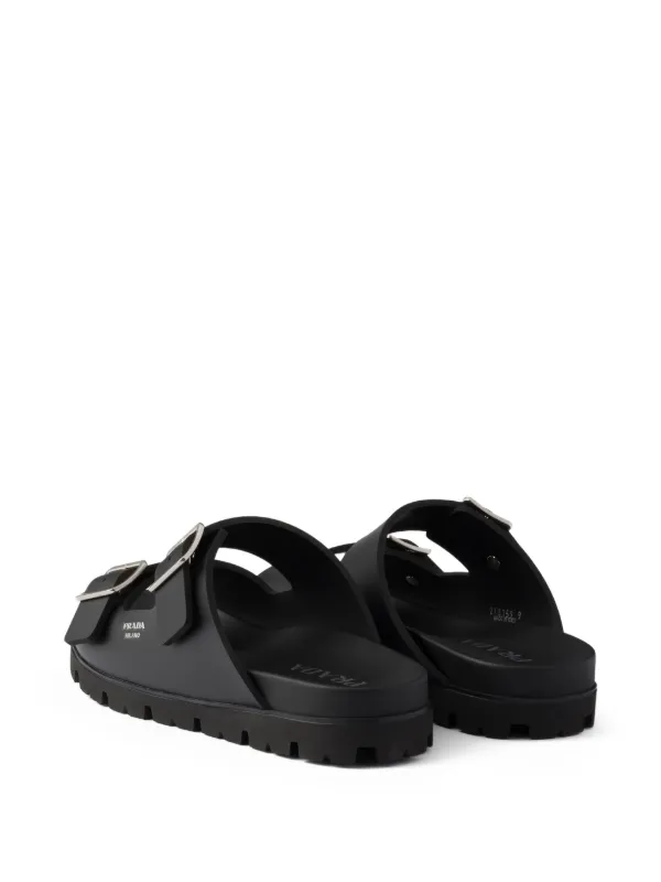 Prada buckle-fastening Sandals | Black | FARFETCH CA