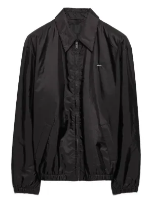 Prada Re-Nylon Panelled zip-up Jacket | Black | FARFETCH CA