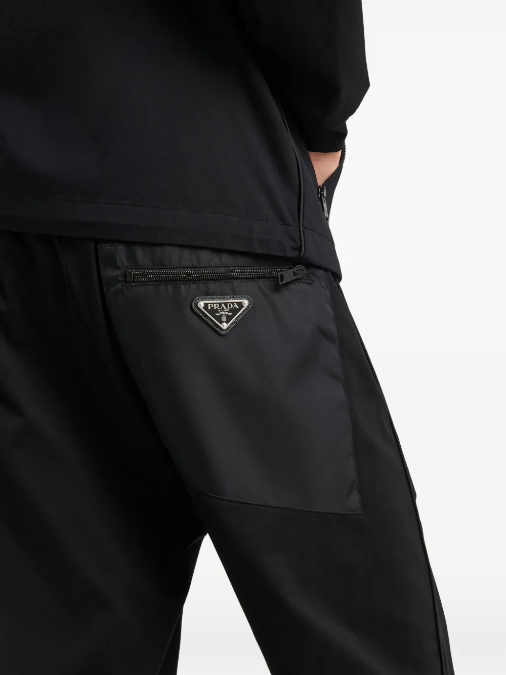 Prada Broek met trekkoord Zwart