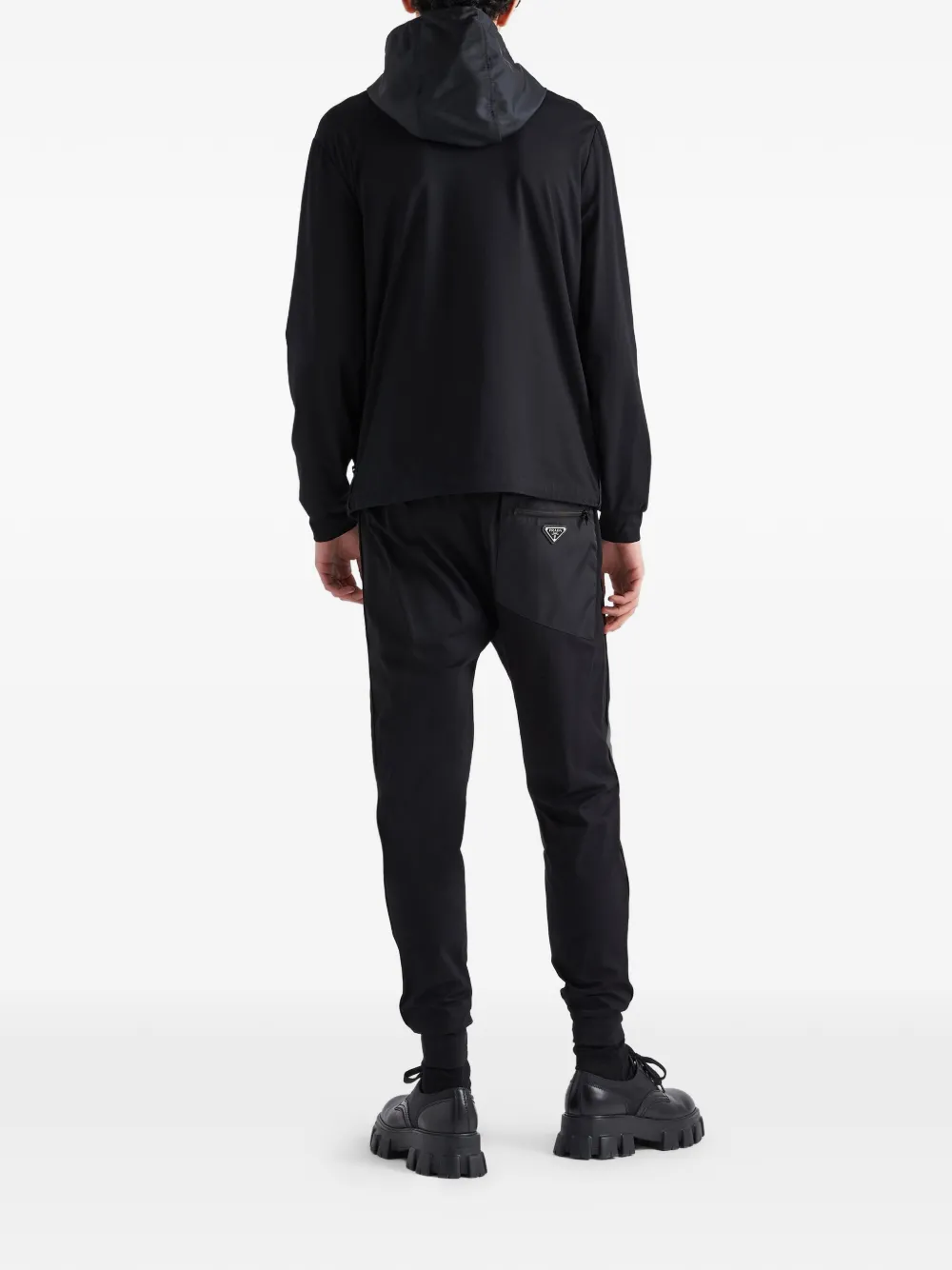  Prada Drawstring Piping Trousers - Black 