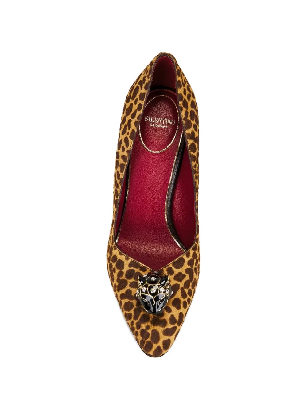 Valentino Garavani Pumps verfraaid met luipaardprint Beige