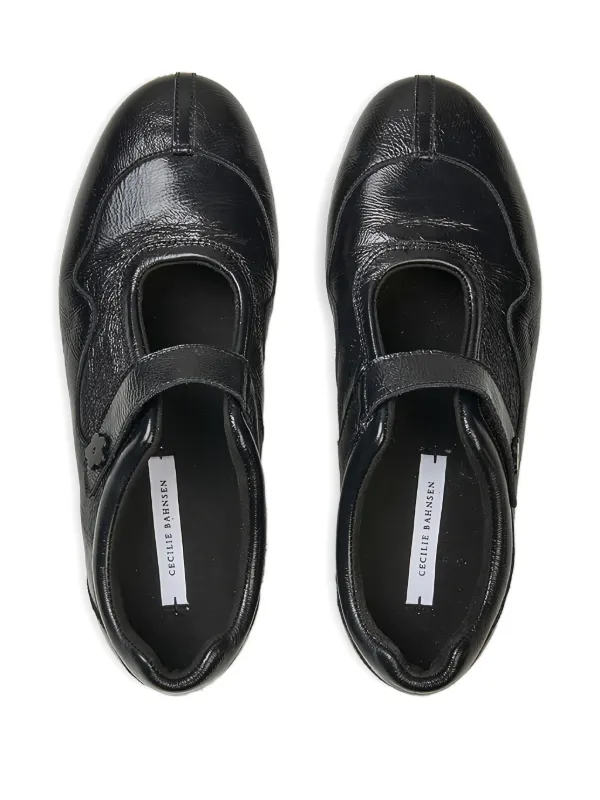 Cecilie Bahnsen Cosmo Leather Sneakers | Black | FARFETCH