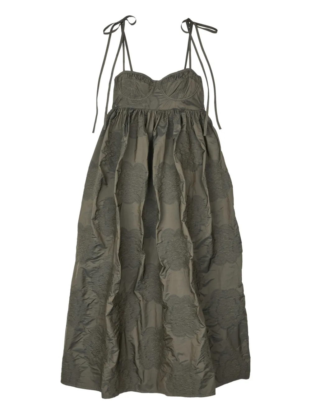 Cecilie Bahnsen Alena Midi Dress In Green