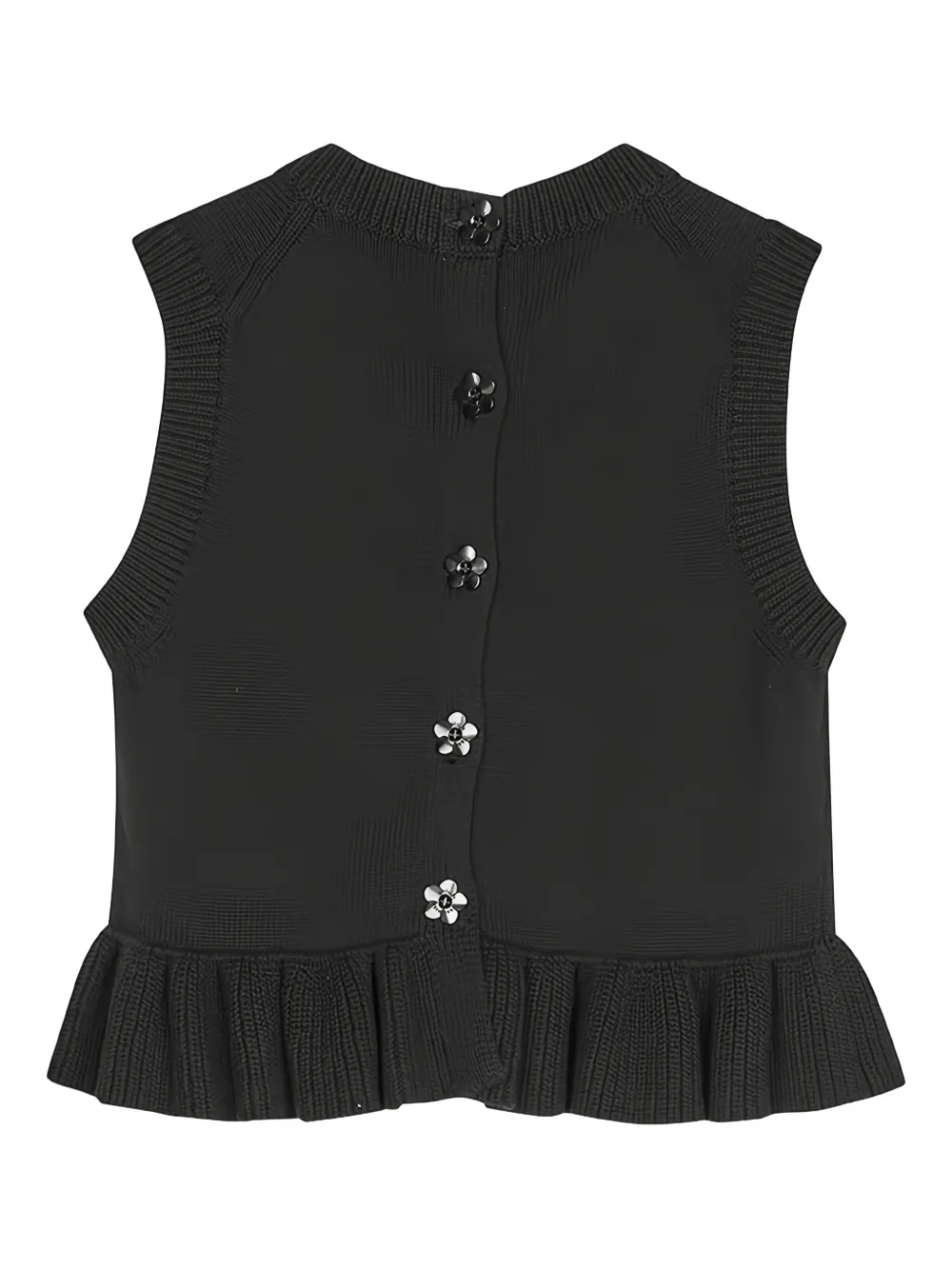 Cecilie Bahnsen Billie top met ruches Zwart