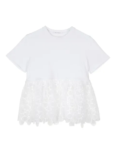 Cecilie Bahnsen t-shirt Conni à empiècement en dentelle