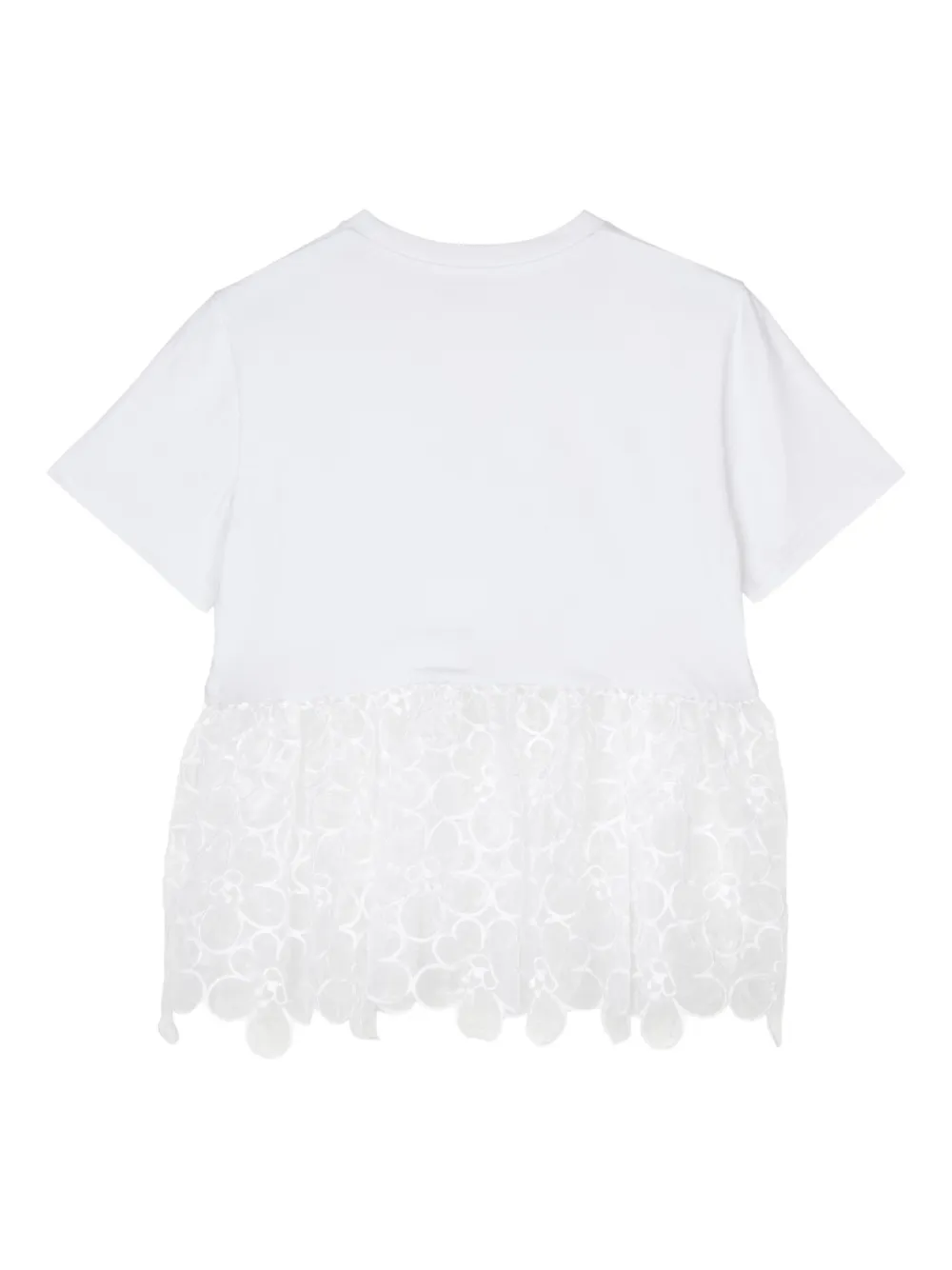 Cecilie Bahnsen Conni T-shirt met kanten vlak Wit