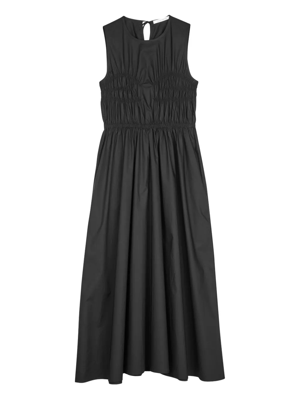 Cecilie Bahnsen Abito midi Christy con arricciatura - Nero