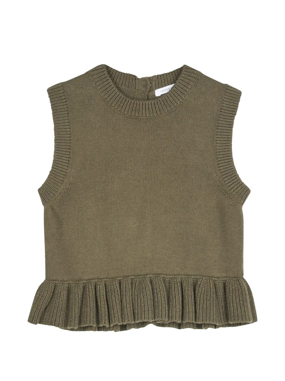 Cecilie Bahnsen Billie ruffled vest - Grün