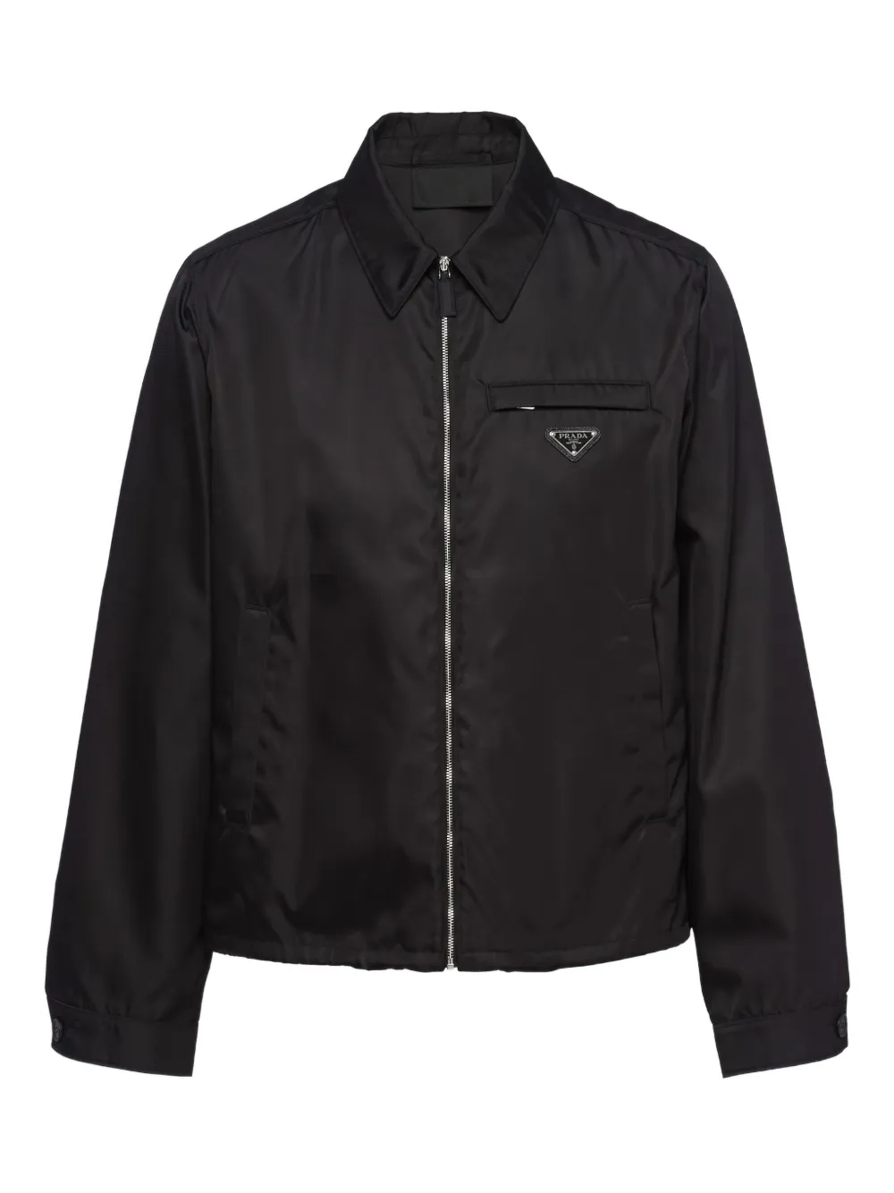 Prada shirt-collar zip blouson jacket - Nero