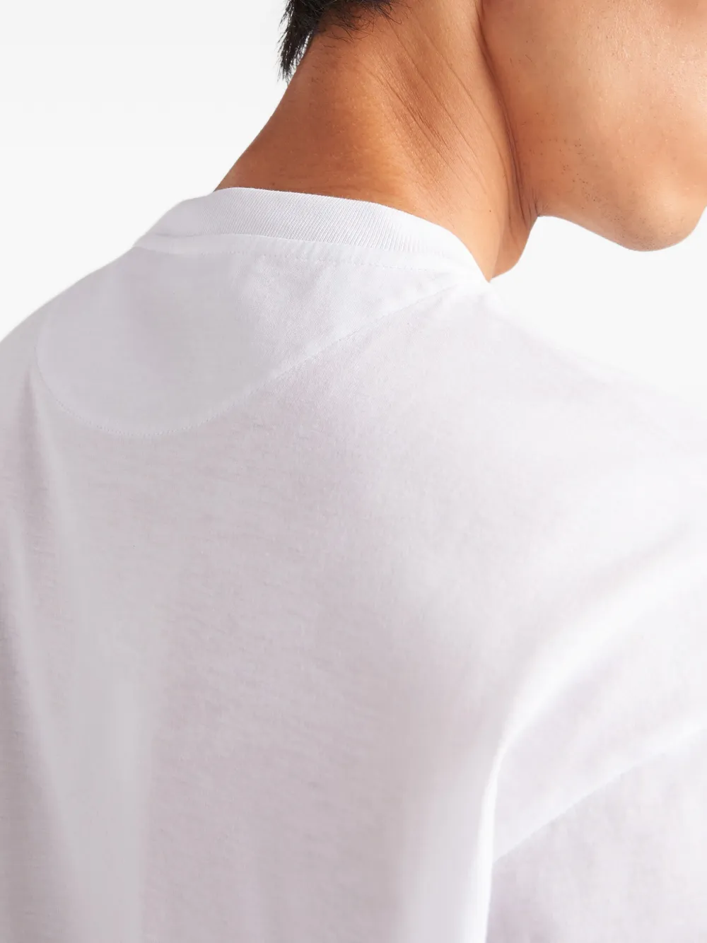 Prada T-shirt met logoplakkaat Wit