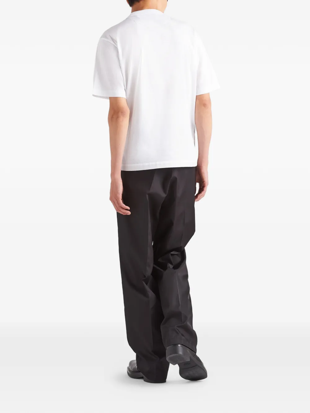 Prada T-shirt met logoplakkaat Wit